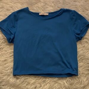 Sincerely Jules Vibrant Blue Crop Top